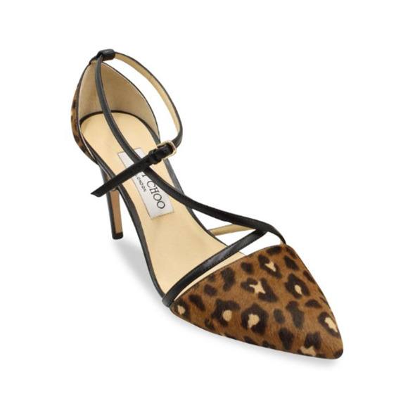 Jimmy Choo Tiff 85 Leopard Pony Hair Stilettos Heel Pumps...